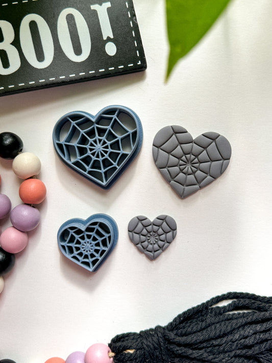 SPIDERWEB HEART | HALLOWEEN | CLAY CUTTERS