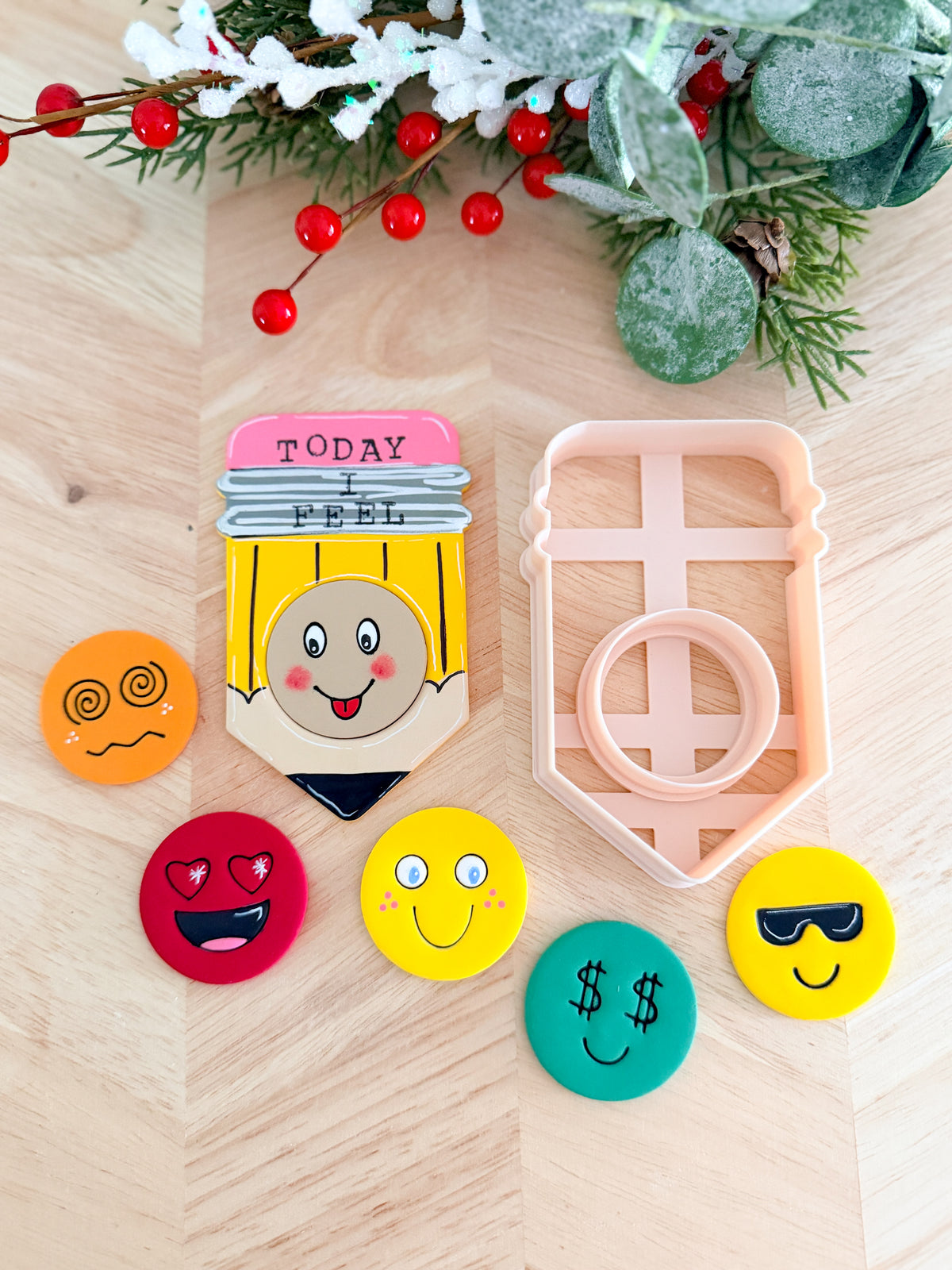 PENCIL MOOD MAGNET CLAY CUTTER SET | POLYMER CLAY CUTTER