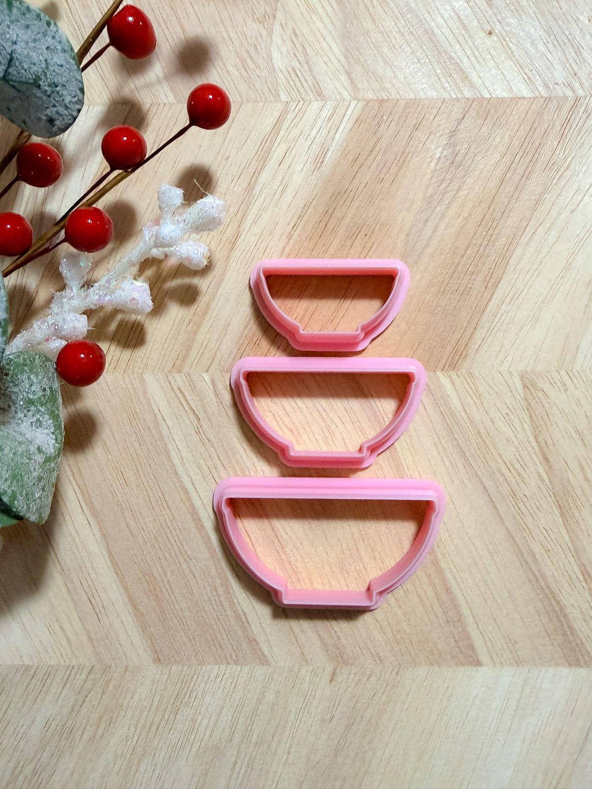 PYREX BOWL SET (standard) ORNAMENT CLAY CUTTER | CHRISTMAS | POLYMER CLAY CUTTER
