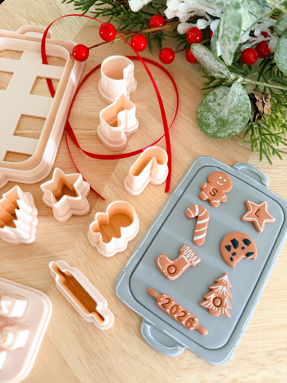 COOKIE SHEET & CHARM ORNAMENT BUNDLE | CLAY CUTTER