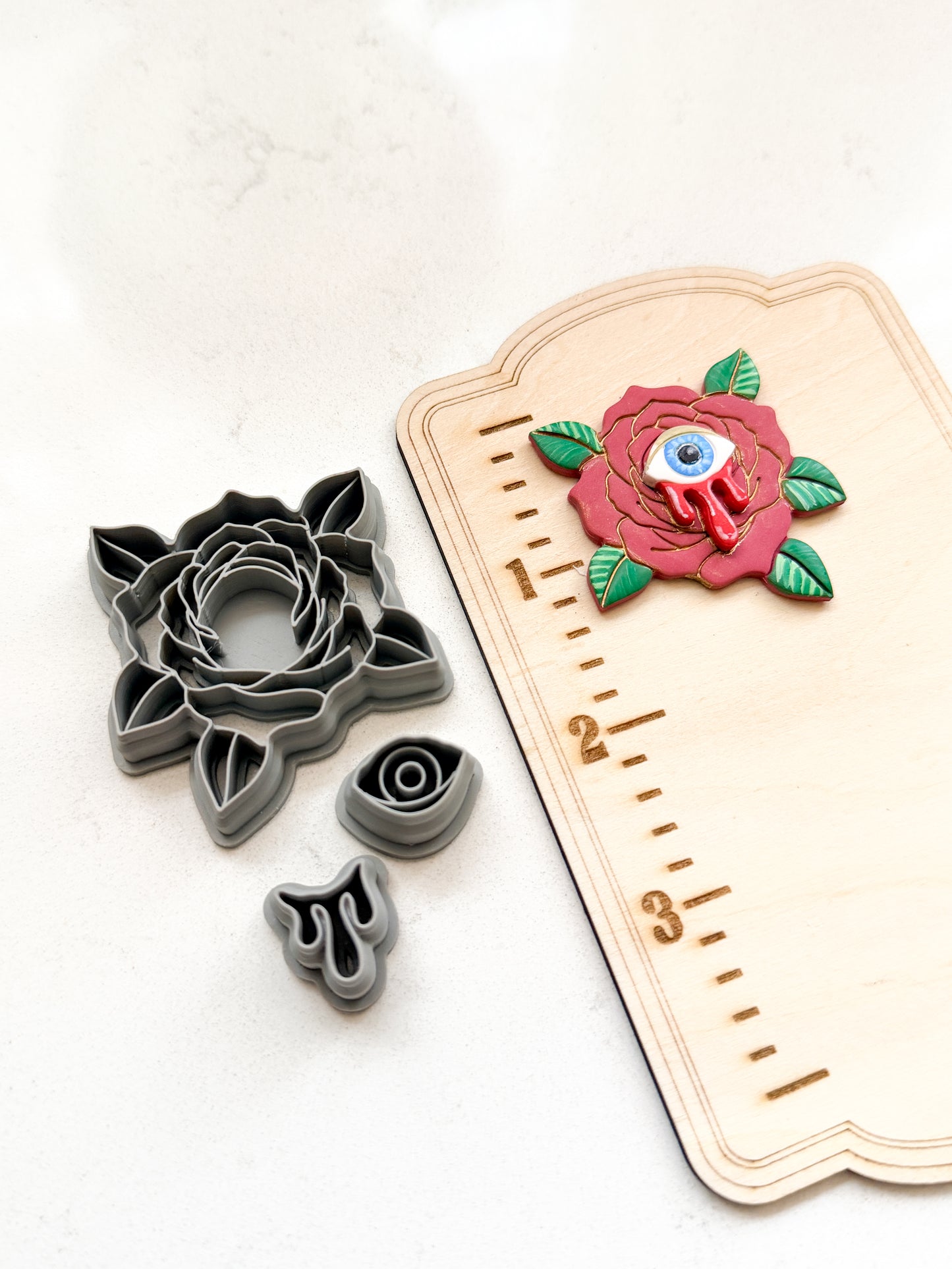 LENORE CRYING EYE 3PC SET | POE.MS | EDGAR ALLEN POE INSPIRED | POLYMER CLAY CUTTERS