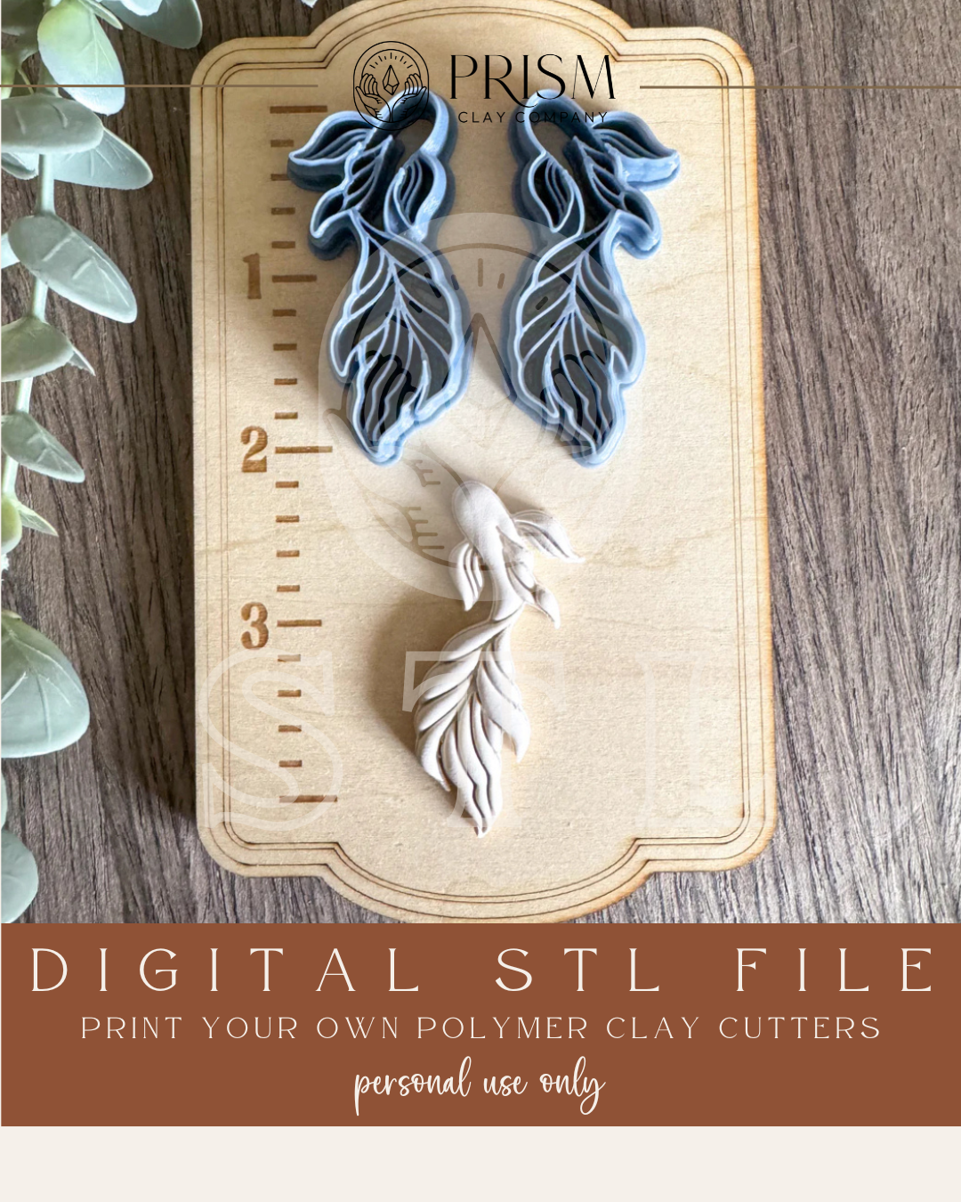 Koi Beta Fish STL File | Digital Instant Download | 3D Printing STL File | Polymer Clay Tool | Polymer Clay Cutter STL File