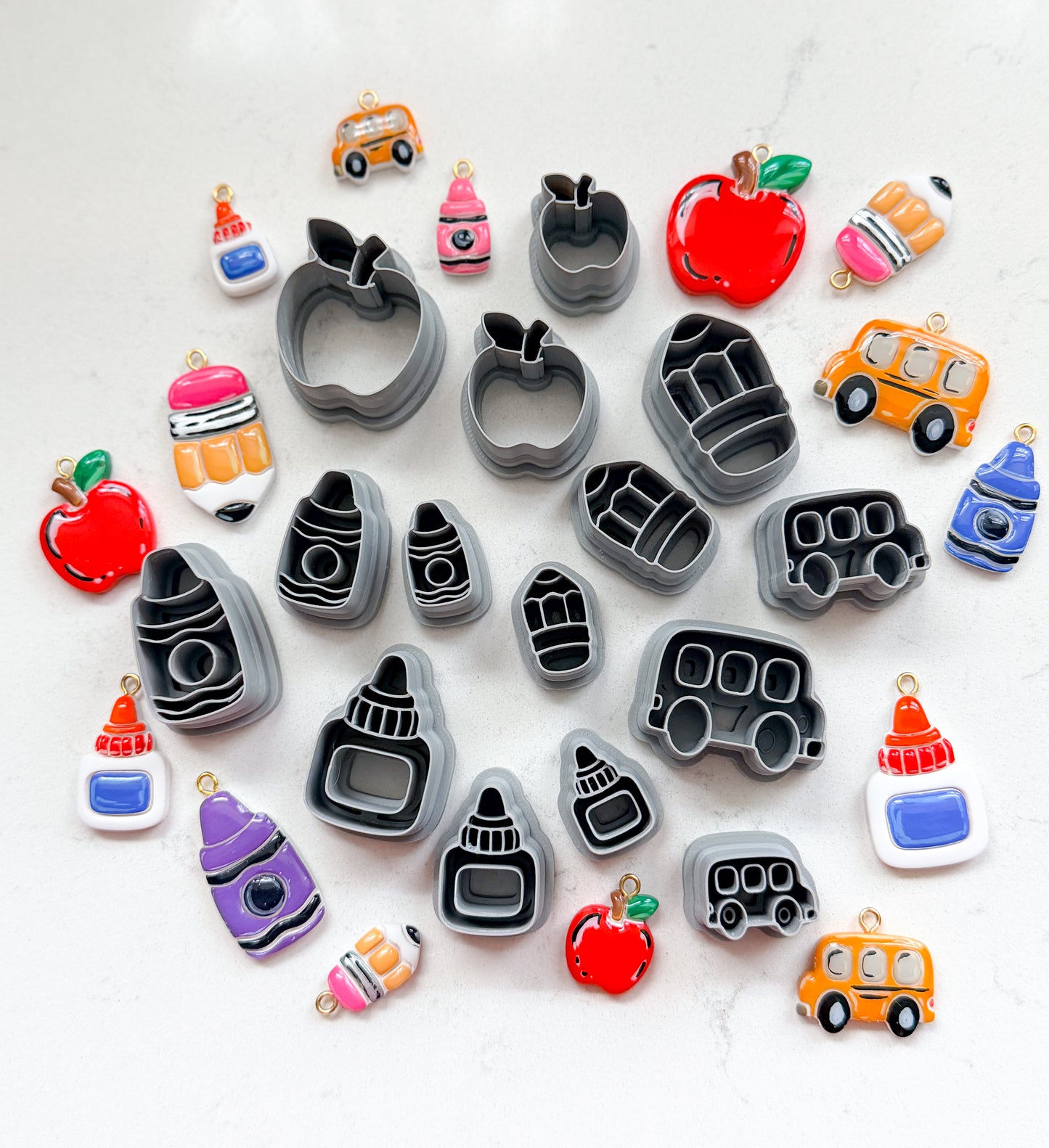 BACK TO SCHOOL BAG & CHARM CUTTERS | CLAY CUTTERS | POLYMER CLAY CUTTERS