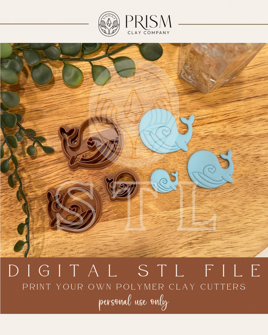Whale Heart Eye STL File | 3 Sizes | Digital Instant Download | 3D Printing STL File | Polymer Clay Tool | Polymer Clay Cutter STL File