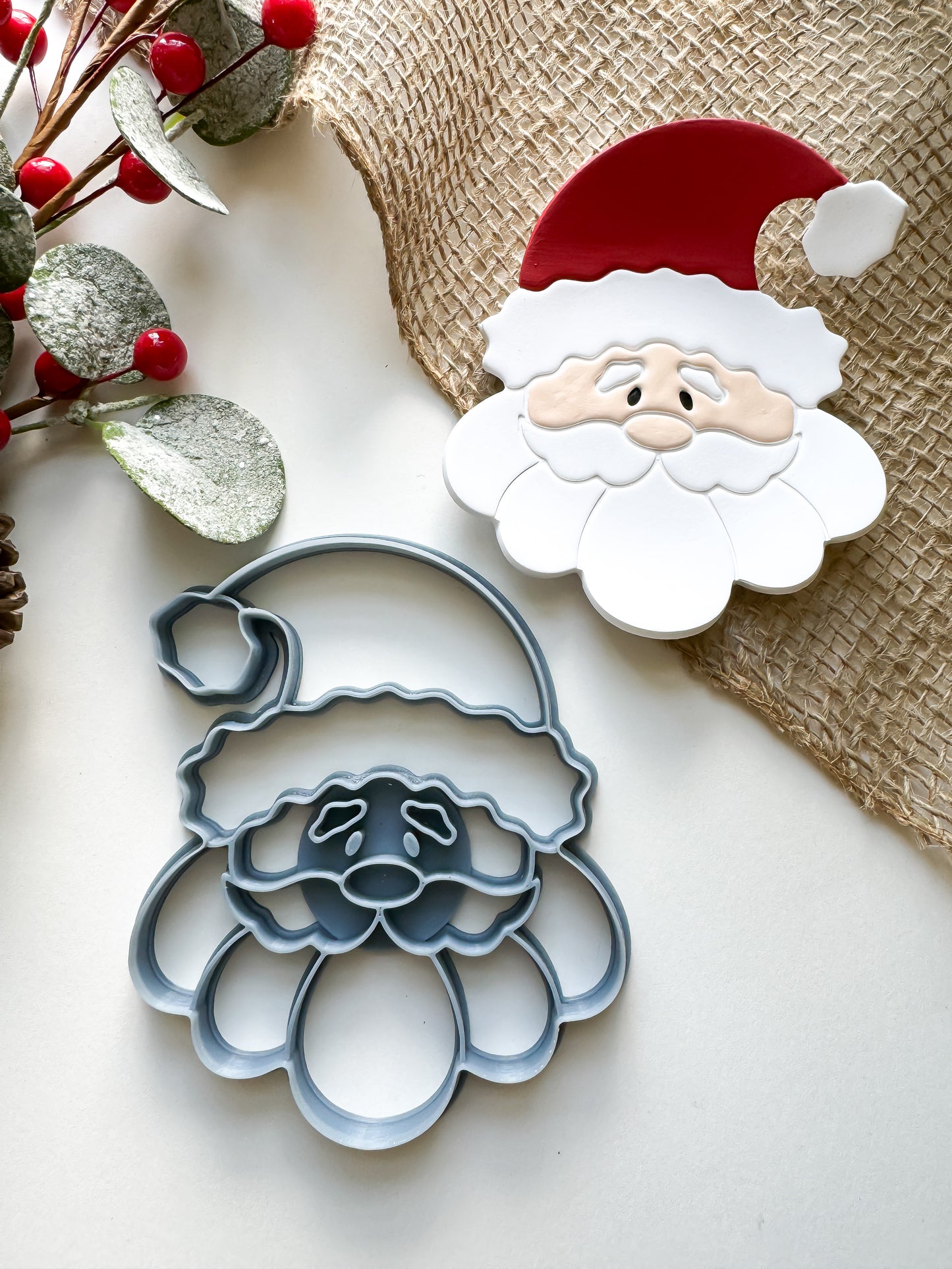 SANTA CLAUS DISH | CHRISTMAS | TRINKET DISH | CLAY CUTTER