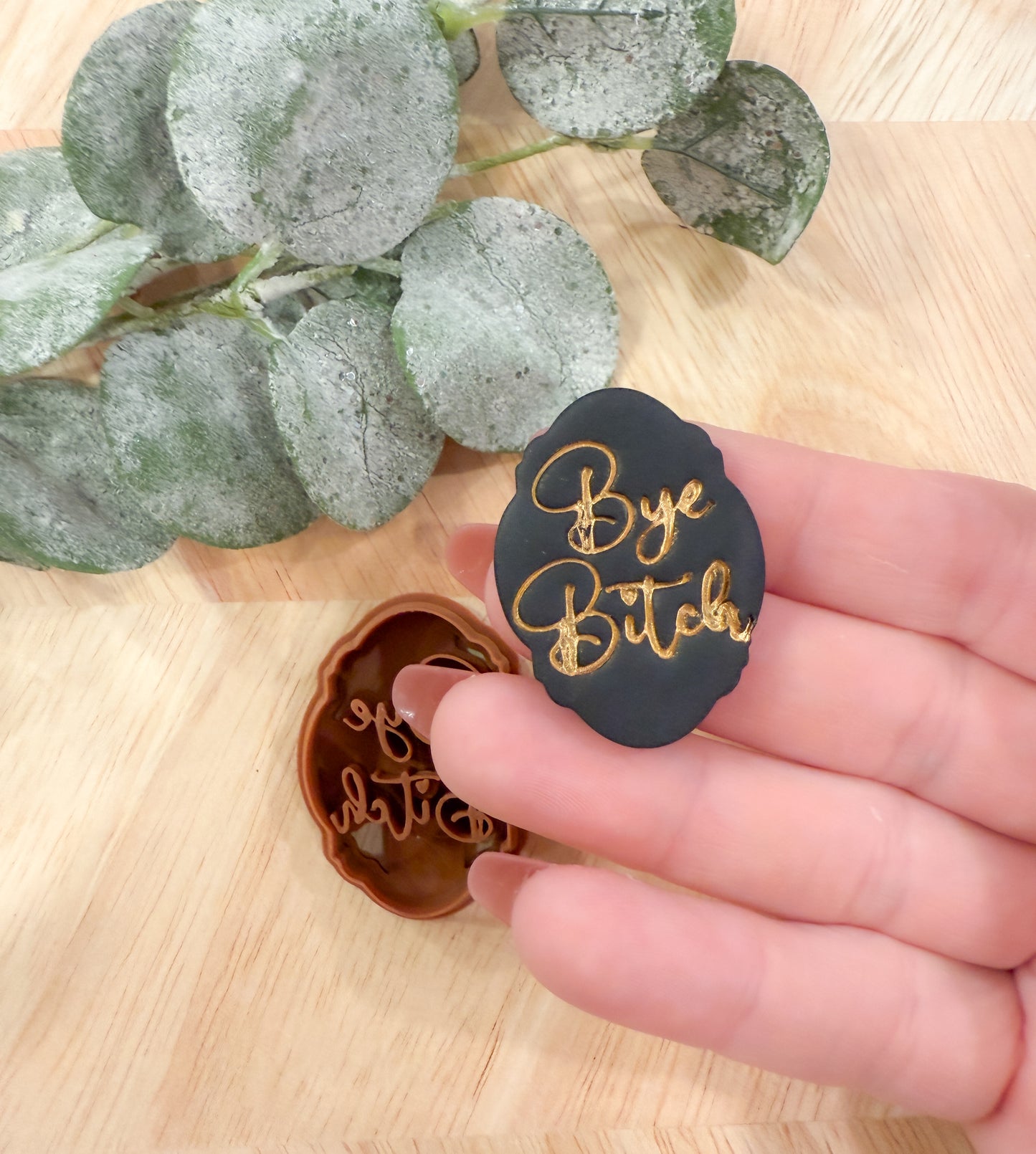 BYE BITCH FRAMED | BAD WORDS | INAPPROPRIATE SAYINGS | CLAY CUTTER