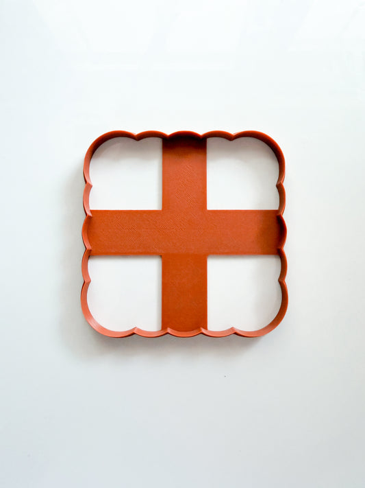SQUARE SCALLOPED DISH | TRINKET DISH | CLAY CUTTER