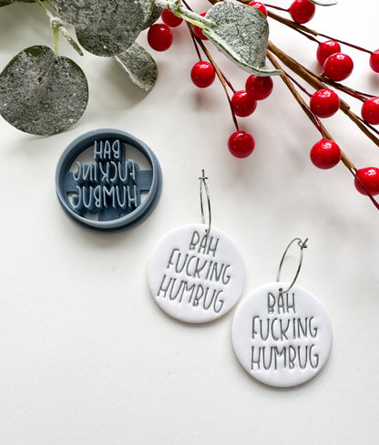 BAH F*CKING HUMBUG ORNAMENT | INAPPROPRIATE | CLAY CUTTER