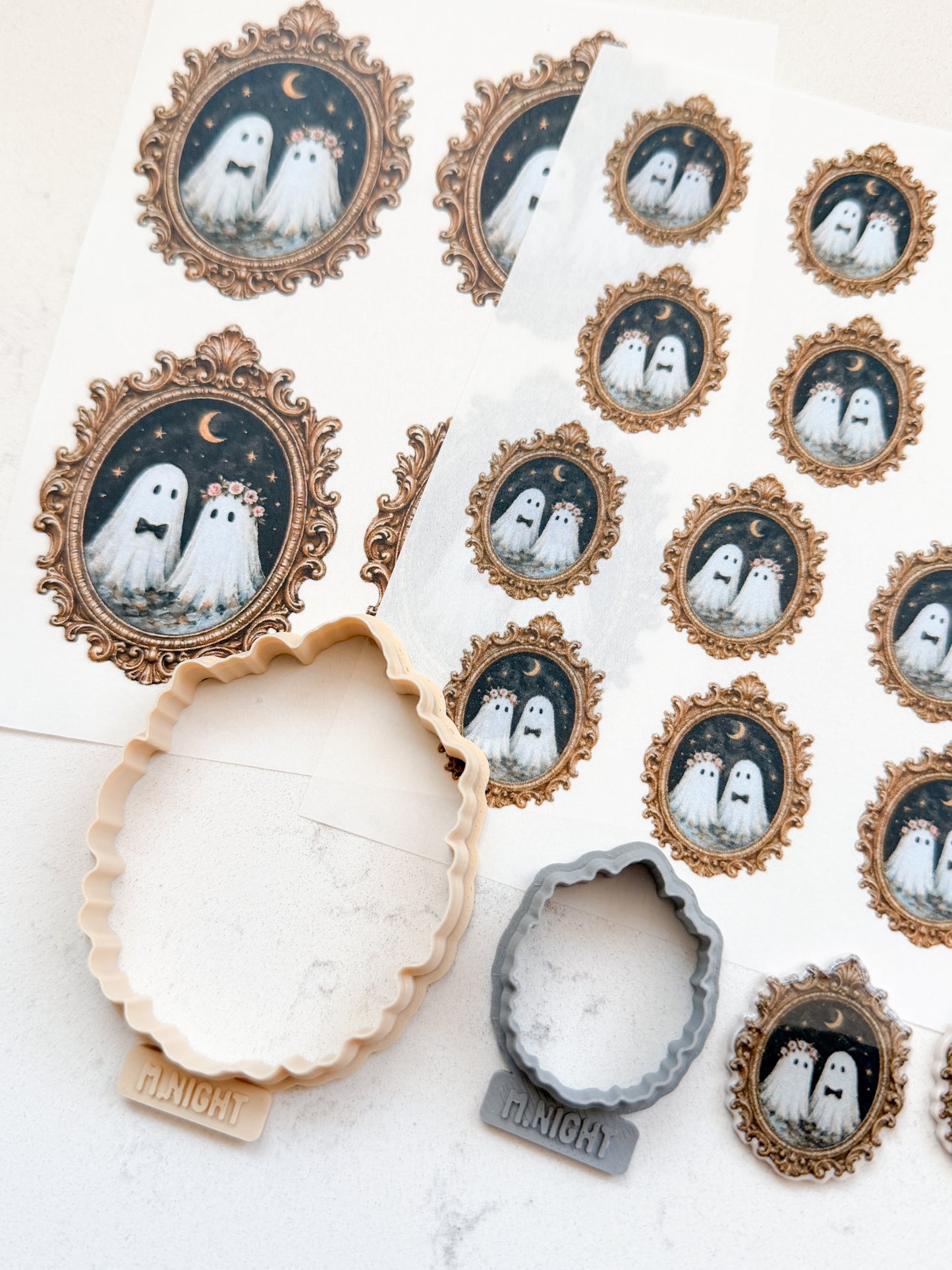 005 HAUNTED MARRIED NIGHT EARRING & MAGNET TRANSFER PAPER CUTTER BUNDLE | TRANSFER PAPER FOR POLYMER CLAY