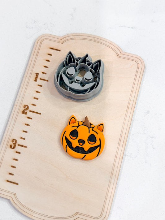 CAT JACKOLANTERN PUMPKIN | FALL AUTUMN | POLYMER CLAY CUTTERS