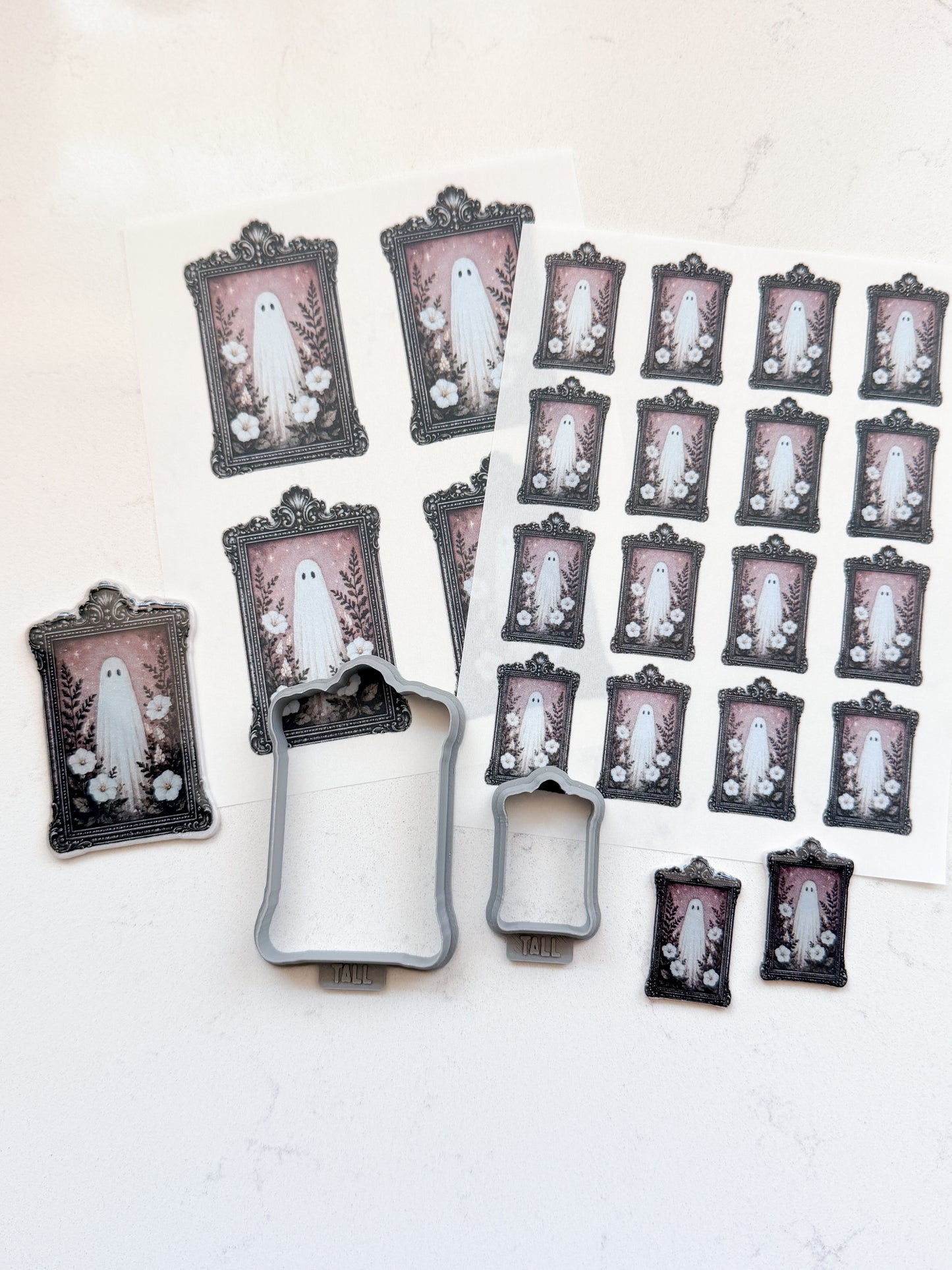 010 HAUNTED TALL EARRING & MAGNET TRANSFER PAPER CUTTER BUNDLE | TRANSFER PAPER FOR POLYMER CLAY