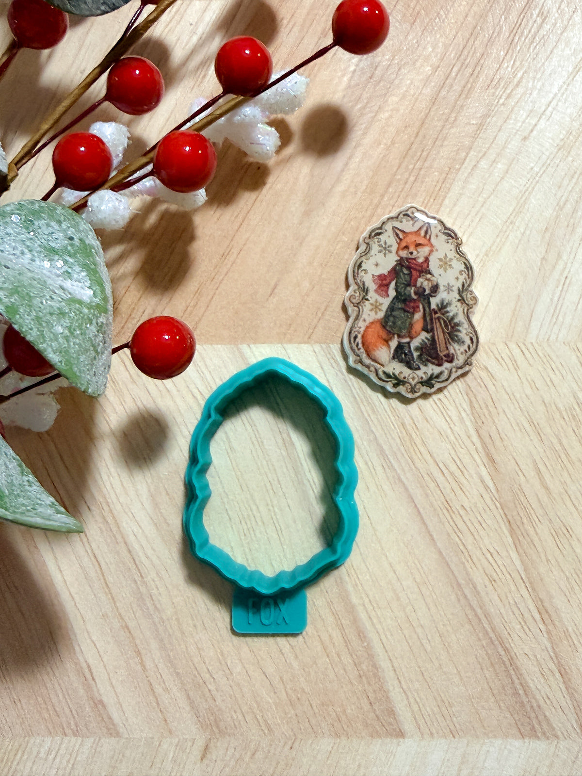 ANTIQUE FOX HOLIDAY EARRING TRANSFER PAPER CUTTER BUNDLE | TRANSFER PAPER FOR POLYMER CLAY