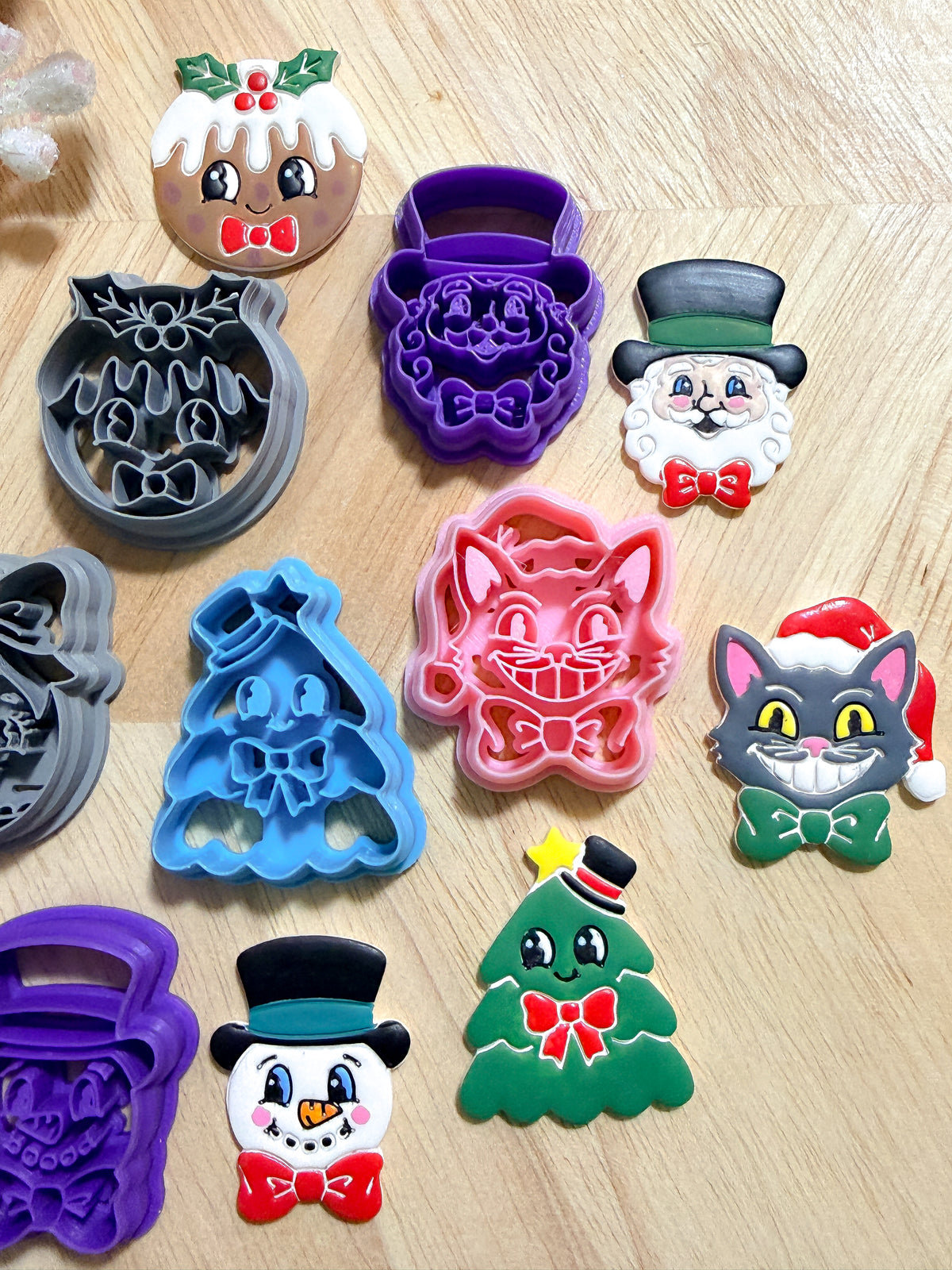 VINTAGE CHRISTMAS FACES CLAY CUTTERS | CHRISTMAS | POLYMER CLAY CUTTER