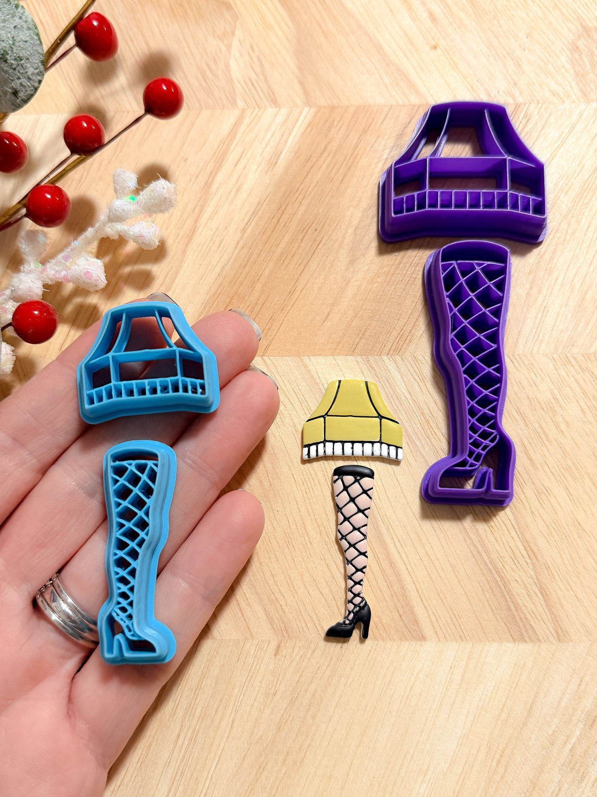 CHRISTMAS STORY LEG LAMP EARRING CLAY CUTTER | CHRISTMAS | POLYMER CLAY CUTTER