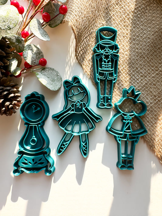 NUTCRACKER ORNAMENT SET OF 4 | ORNAMENTS | CLAY CUTTER