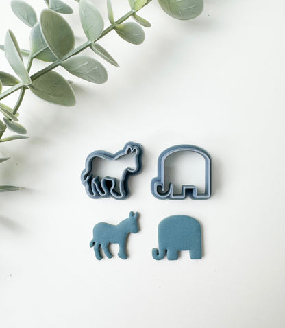 DONKEY & ELEPHANT POLITICAL PARTY | DEMOCRAT & REPUBLICAN | ELECTION CLAY CUTTER