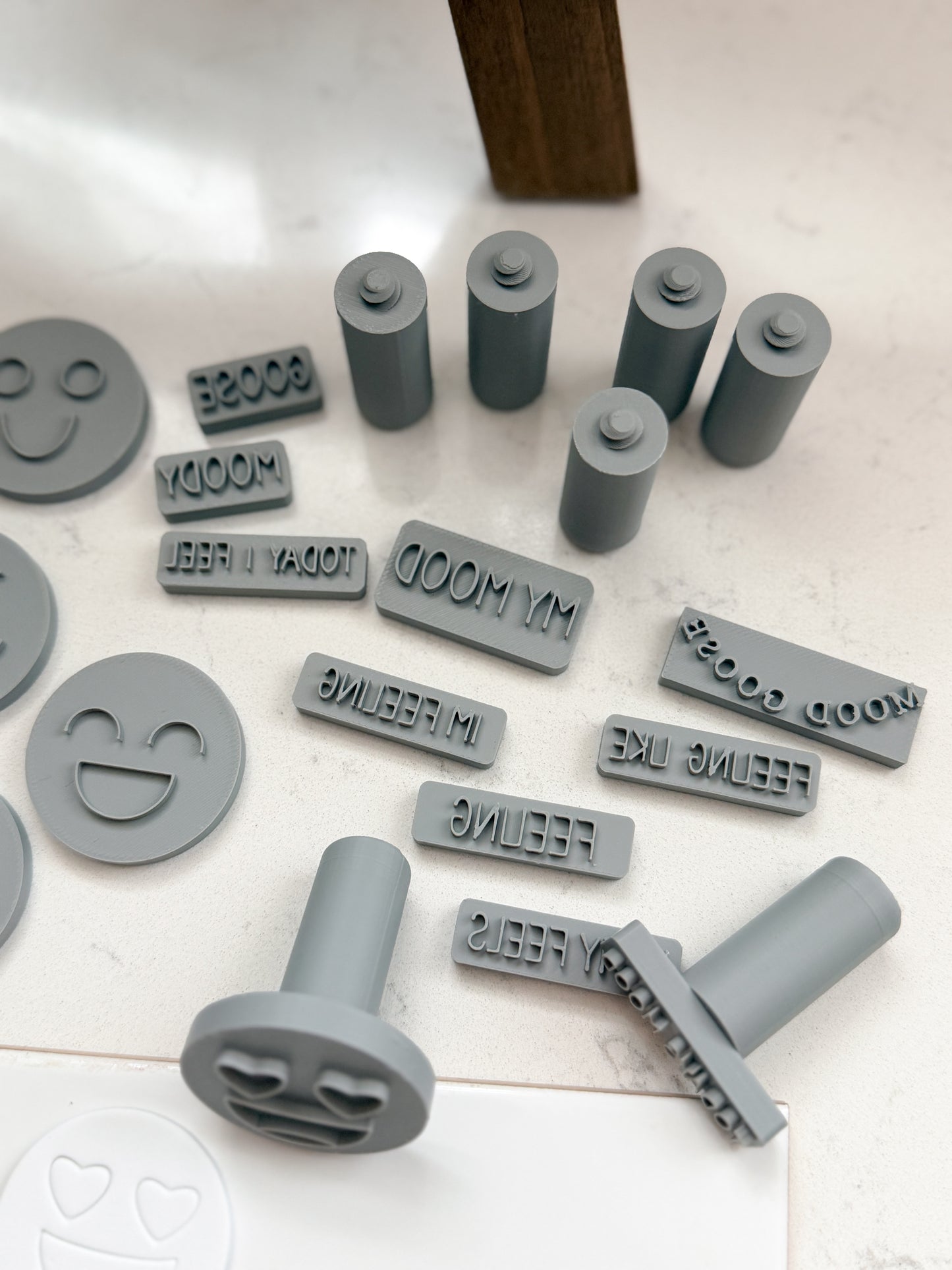 MOOD EMOTION WORD STAMPS | POLYMER CLAY CUTTER