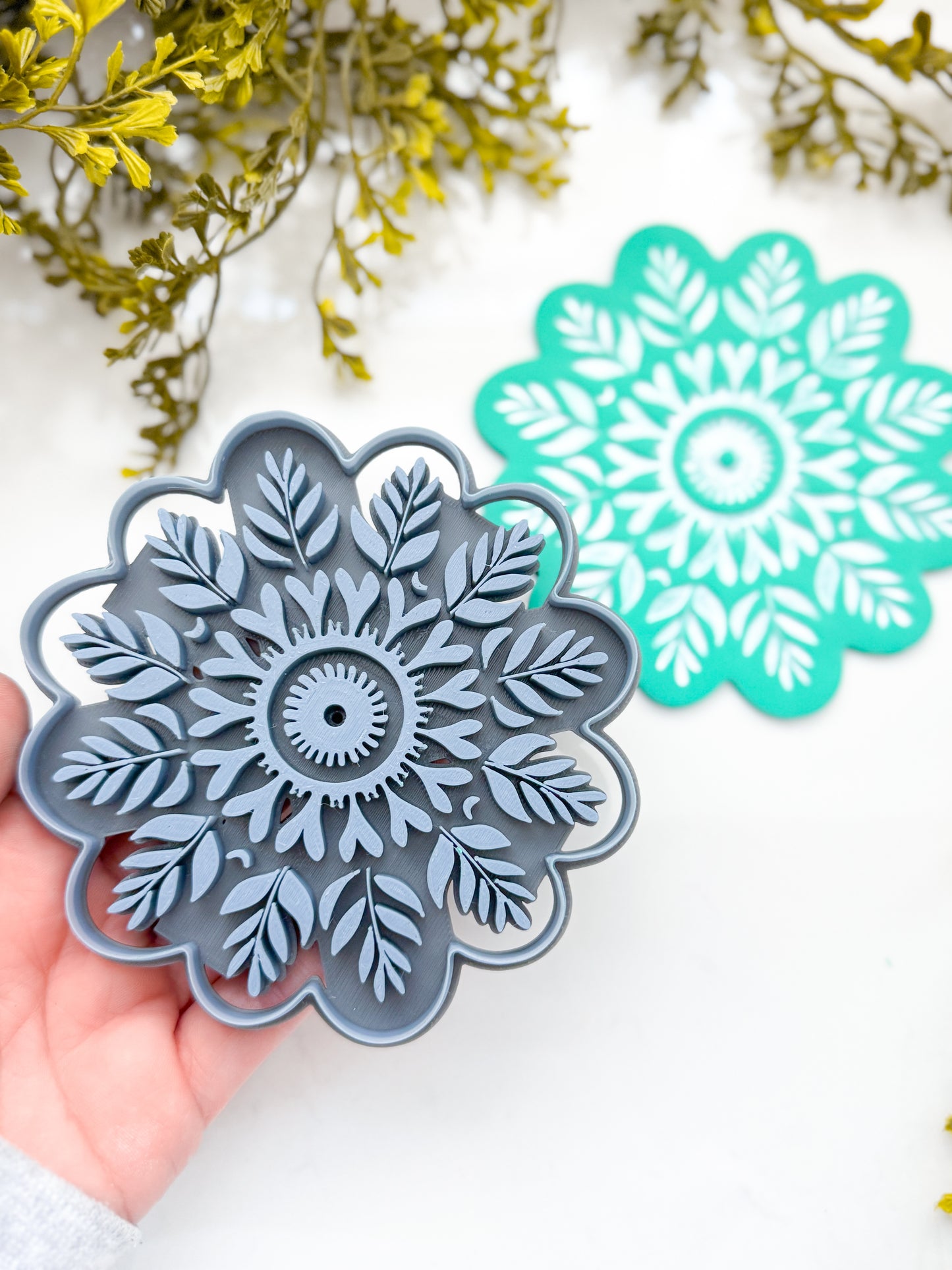 WALL ART | MANDALA FLOWER | SCANDINAVIAN | LARGE CLAY CUTTER