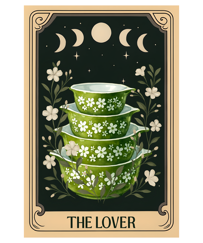 PYREX TAROT "THE LOVERS" TRANSFER PAPER & CUTTER | TRANSFER PAPER | CLAY CUTTER