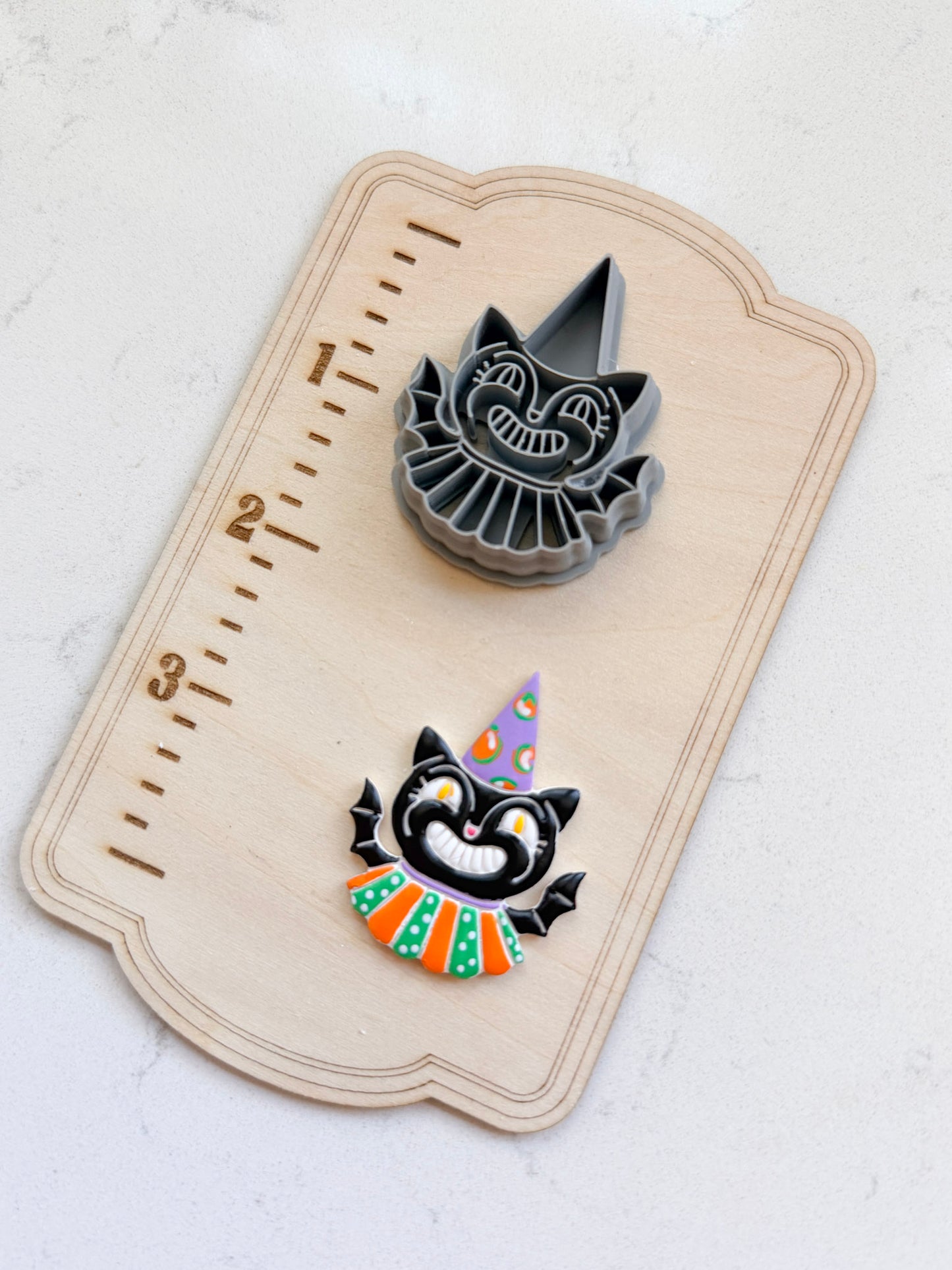 VINTAGE CAT & PUMPKIN | FALL AUTUMN | POLYMER CLAY CUTTERS