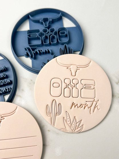 Country Western Baby Milestone | Disk Clay Cutters