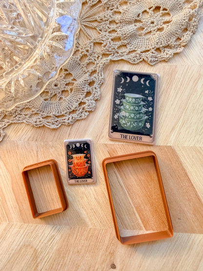 PYREX TAROT "THE LOVERS" TRANSFER PAPER & CUTTER | TRANSFER PAPER | CLAY CUTTER