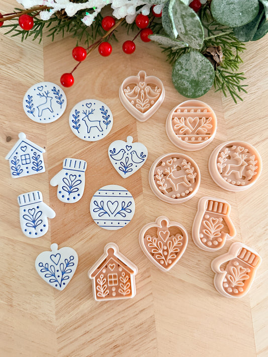 SCANDI HOLIDAY CLAY CUTTERS | CHRISTMAS | POLYMER CLAY CUTTER