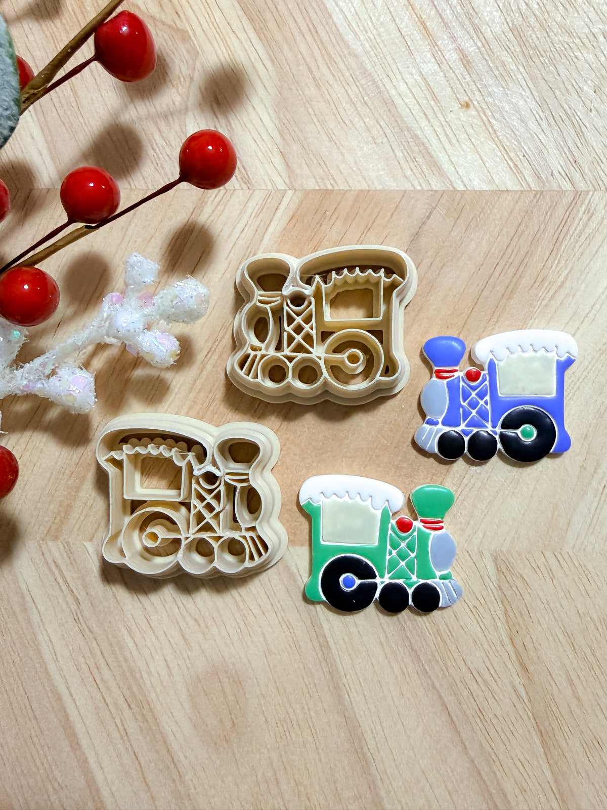 TRAIN CLAY CUTTER | CHRISTMAS | POLYMER CLAY CUTTER
