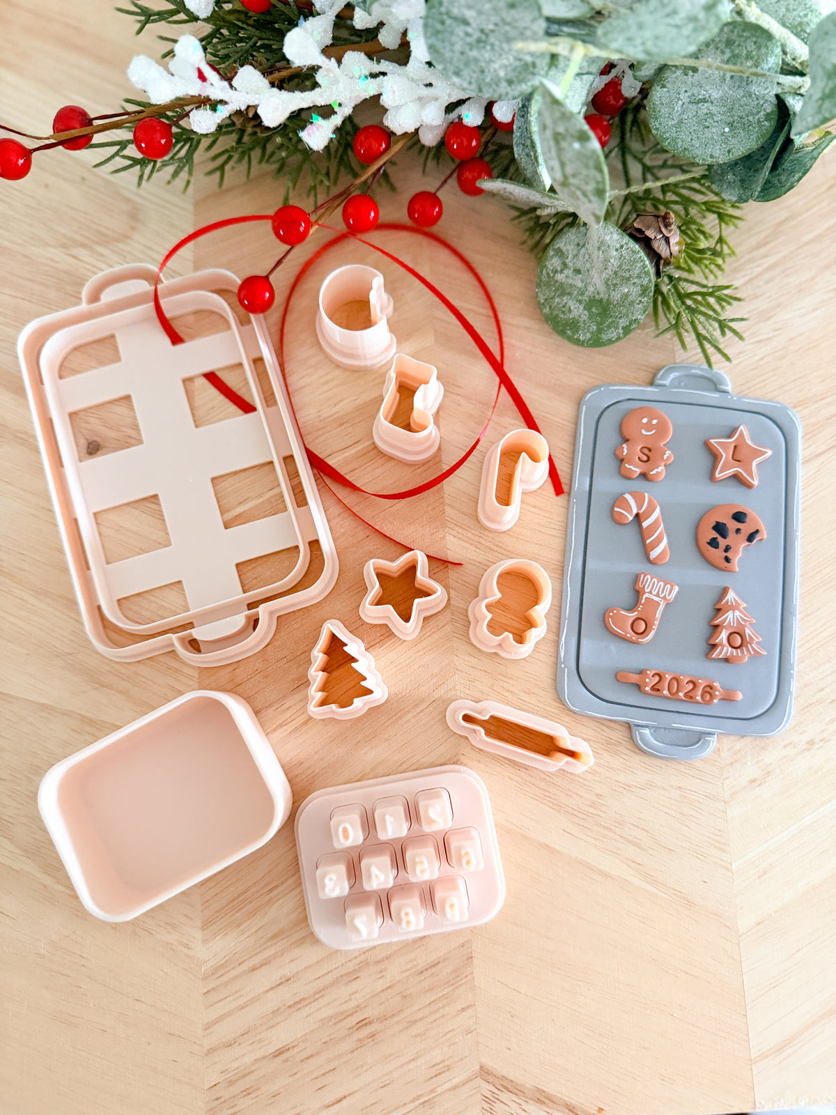 COOKIE SHEET & CHARM ORNAMENT BUNDLE | CLAY CUTTER