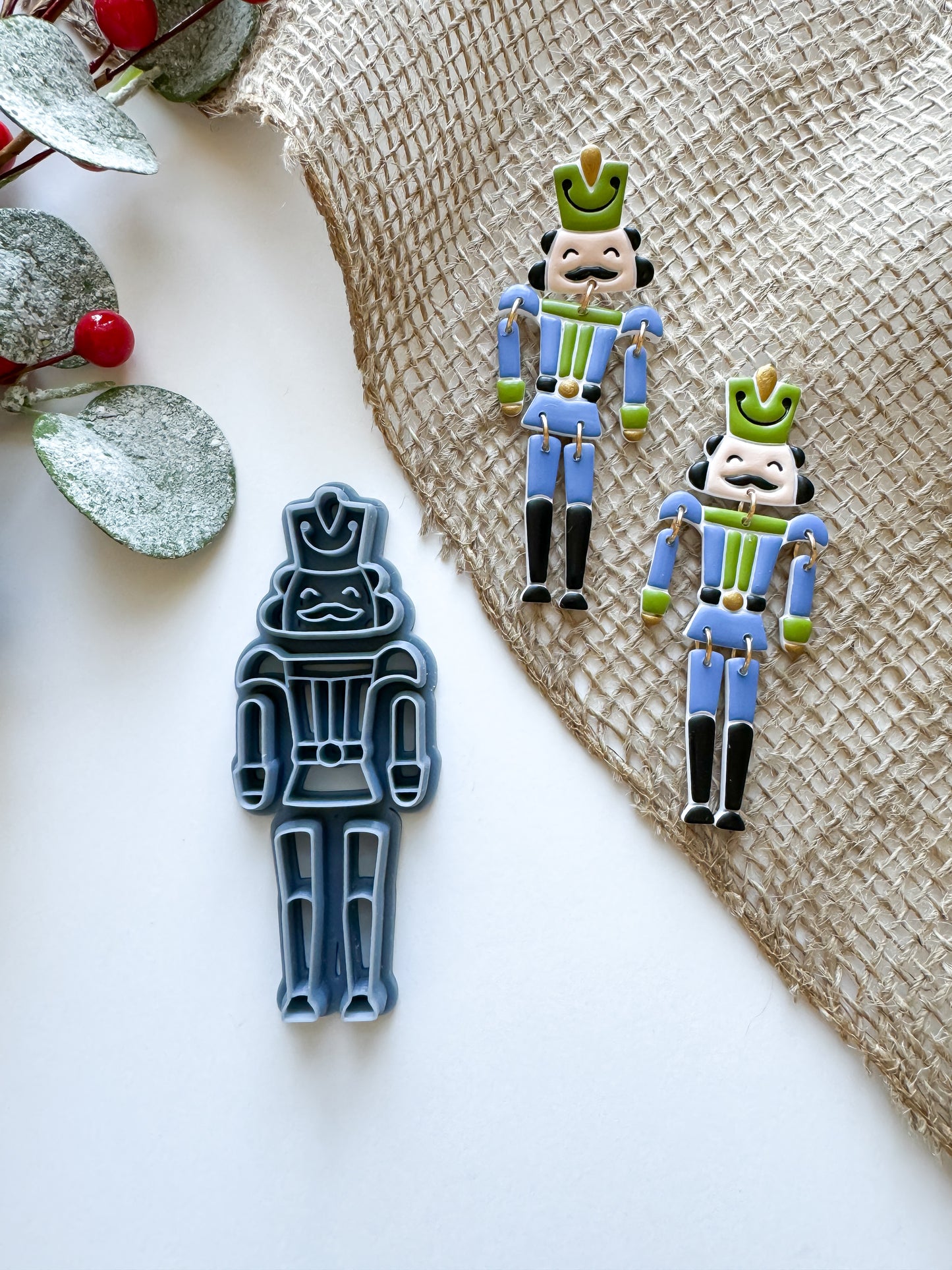 NUTCRACKER DANGLE EARRING | CHRISTMAS 2024 | CLAY CUTTER