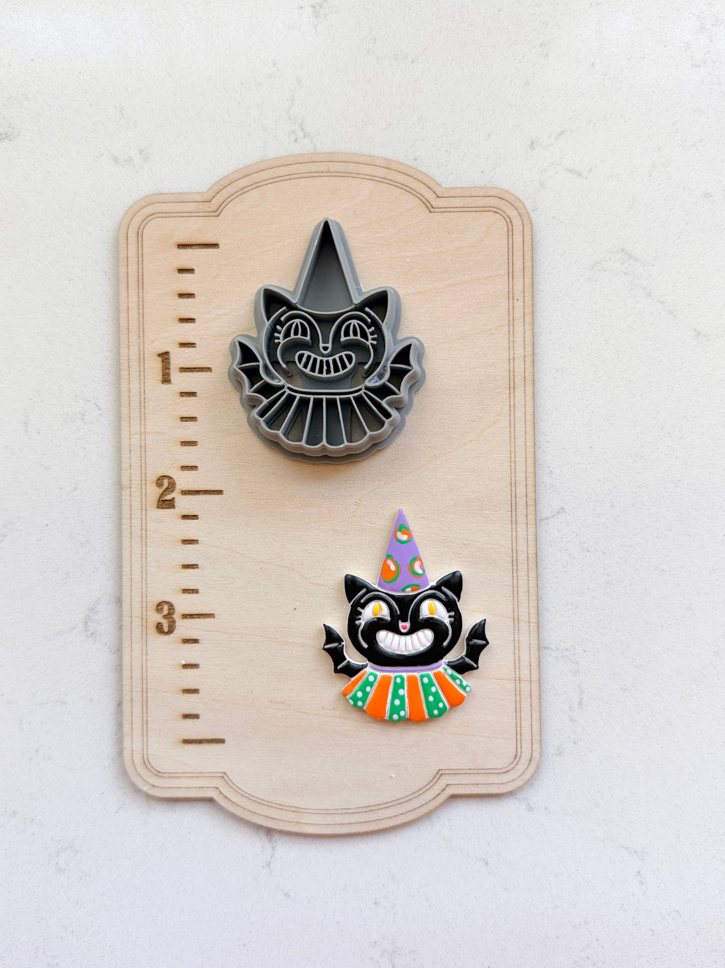 VINTAGE CAT & PUMPKIN | FALL AUTUMN | POLYMER CLAY CUTTERS