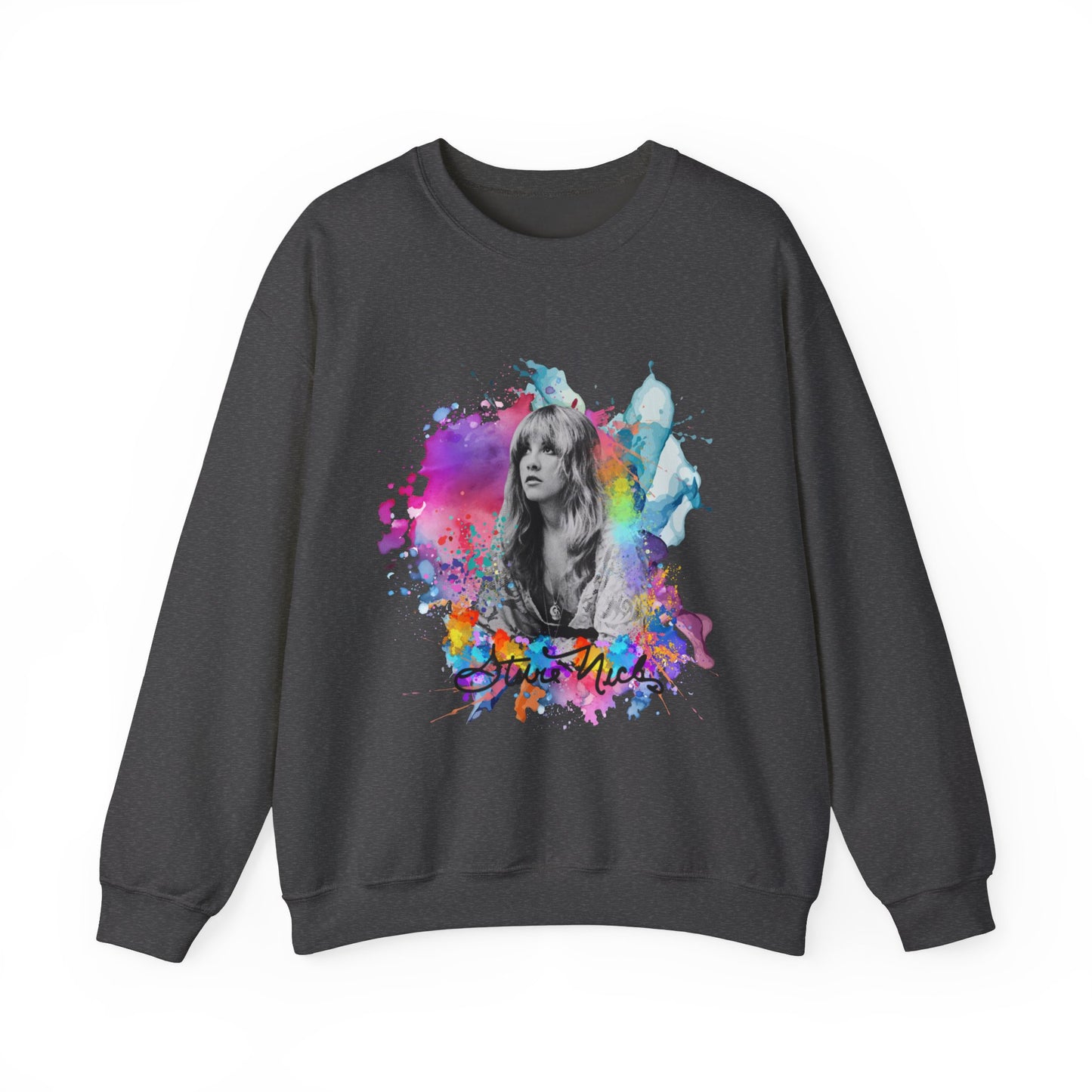 Stevie Nicks Autograph | Paint Splatter | Gildan 18000 Unisex Heavy Blend™ Crewneck Sweatshirt