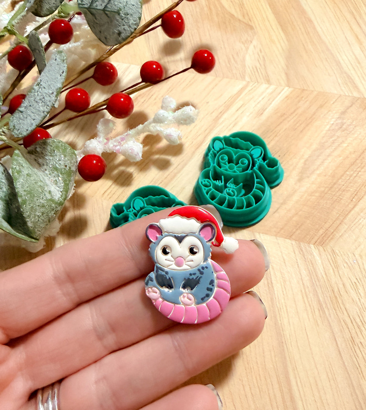 OPOSSUM SANTA CLAY CUTTER | CHRISTMAS | POLYMER CLAY CUTTER