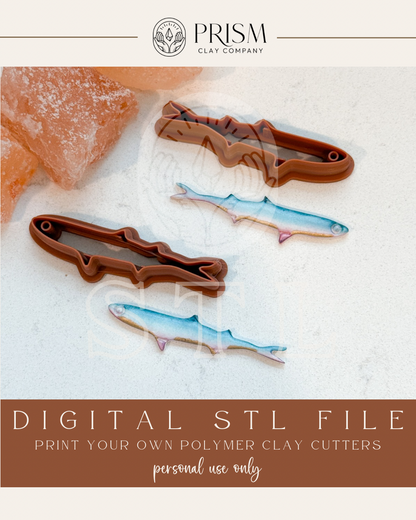Sardine STL File | Digital Instant Download | 3D Printing STL File | Polymer Clay Tool | Polymer Clay Cutter STL File