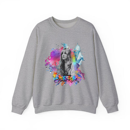 Stevie Nicks Autograph | Paint Splatter | Gildan 18000 Unisex Heavy Blend™ Crewneck Sweatshirt