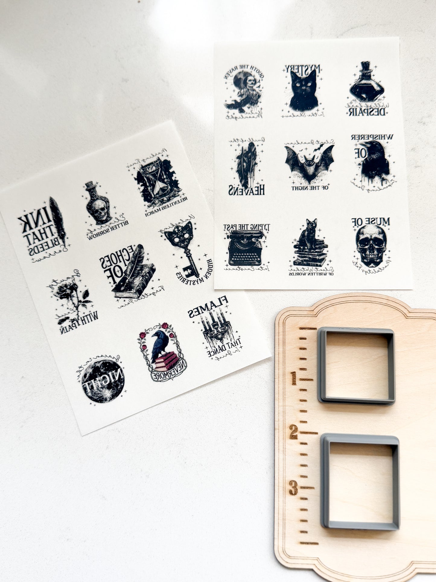 POE SHORT STORIES 2PC Transfer Paper | THE CHARM BAR