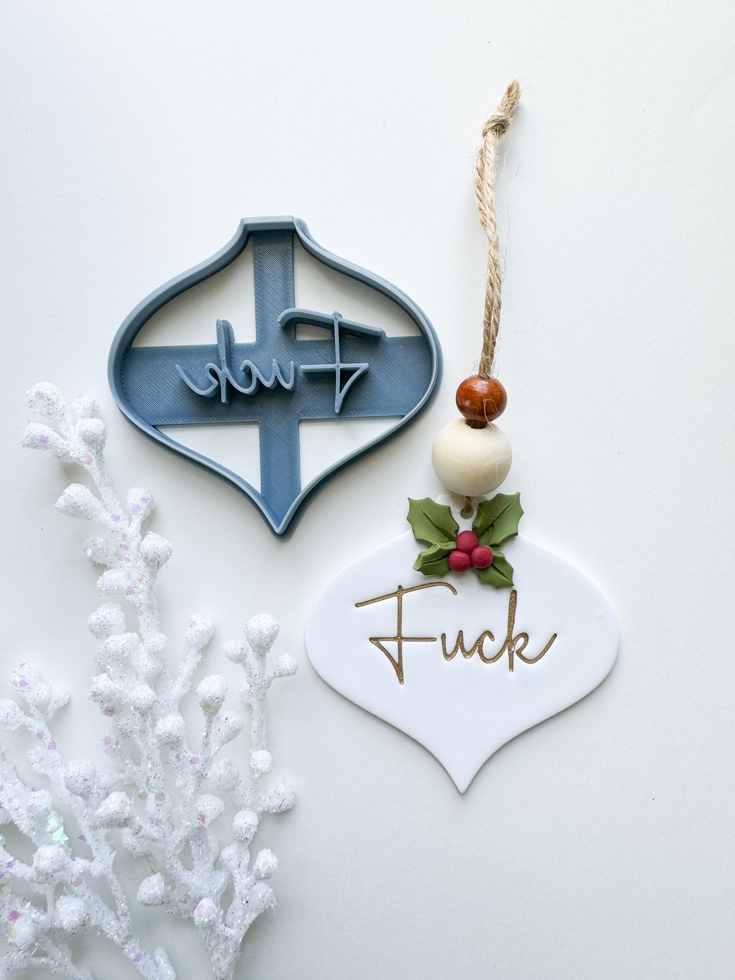 F*CK ORNAMENT | INPPROPRIATE | CLAY CUTTER