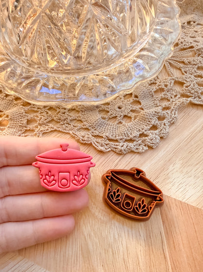 SHORT CROCK POT | VINTAGE KITCHEN | POLYMER CLAY CUTTER