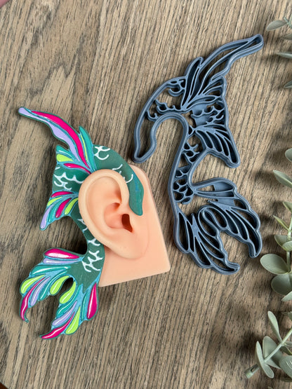 MERMAID TAIL EARCUFF | SEA LIFE | FANTASY | CLAY CUTTER