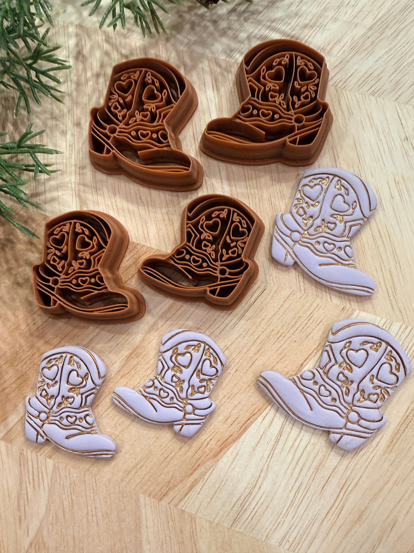 SHORT WESTERN BOOT CLAY CUTTER | VALENTINES HOLIDAY | POLYMER CLAY CUTTER