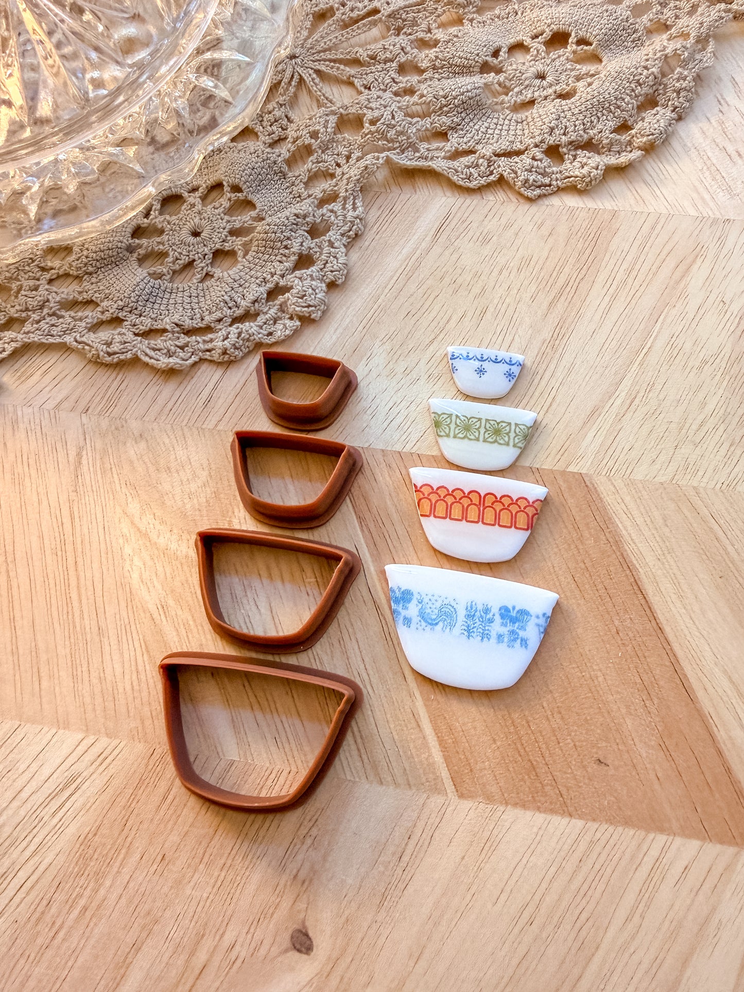 PYREX BOWL SETS | VINTAGE KITCHEN | POLYMER CLAY CUTTERS