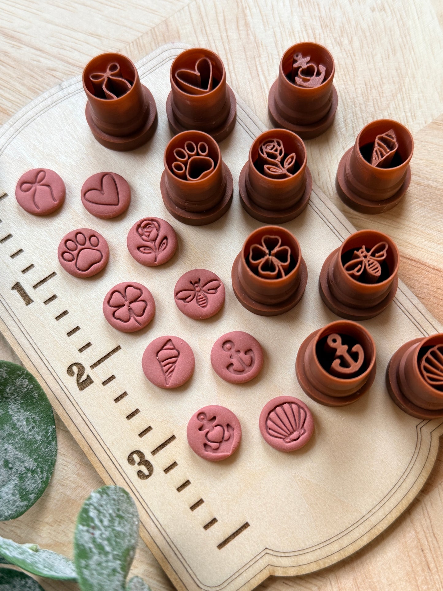 MINI ROUND IMPRINTED CHARM CUTTERS | CLAY CUTTERS | POLYMER CLAY CUTTERS