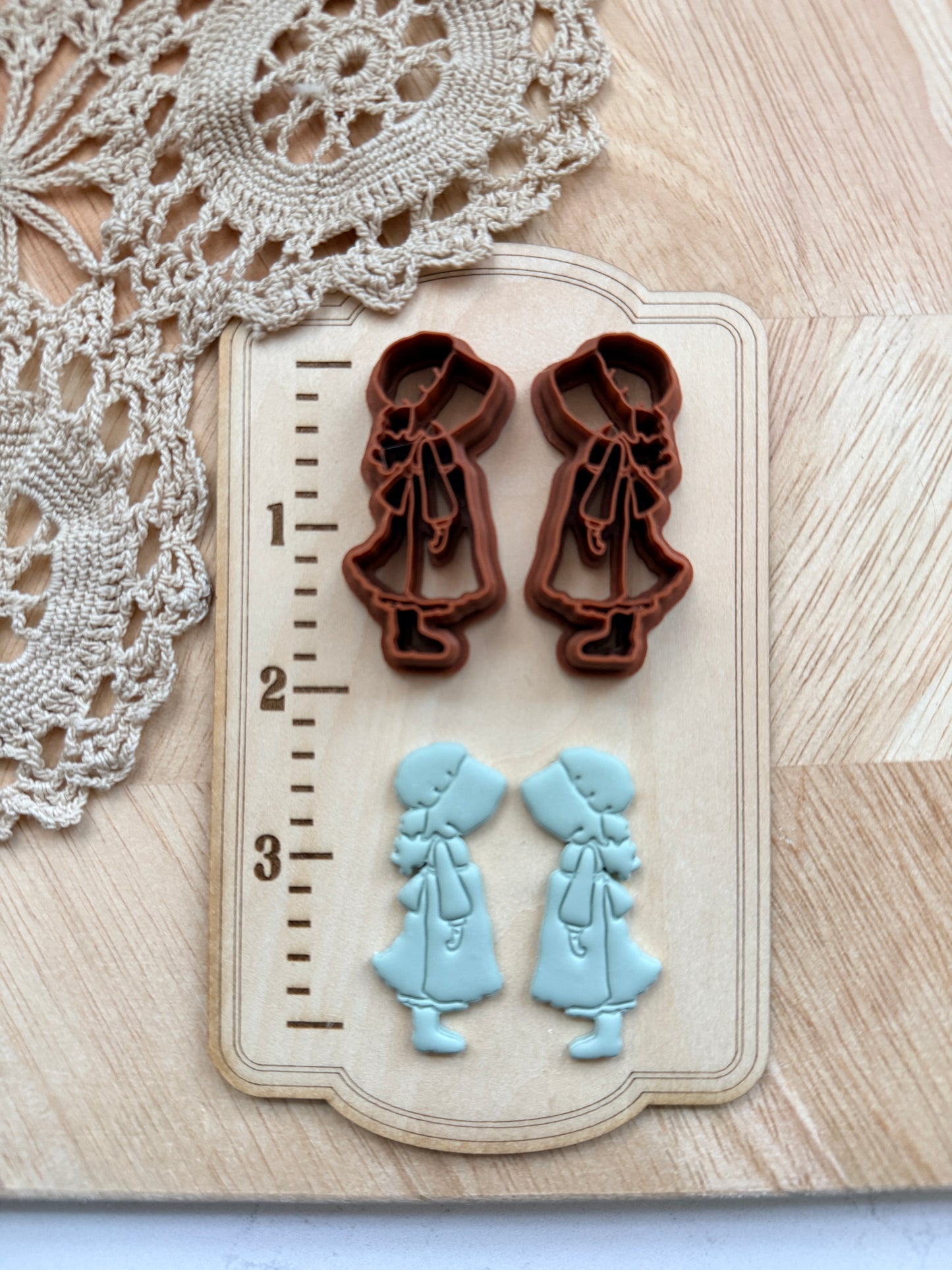 HOLLY HOBBY IMPRINT 2 SIZES | Grandma Core | Polymer Clay Cutter