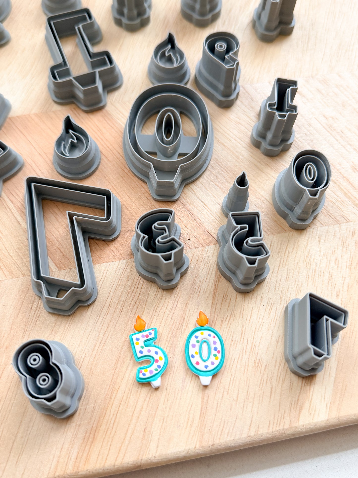 BIRTHDAY NUMBER CANDLES | NUMBERS | POLYMER CLAY CUTTERS