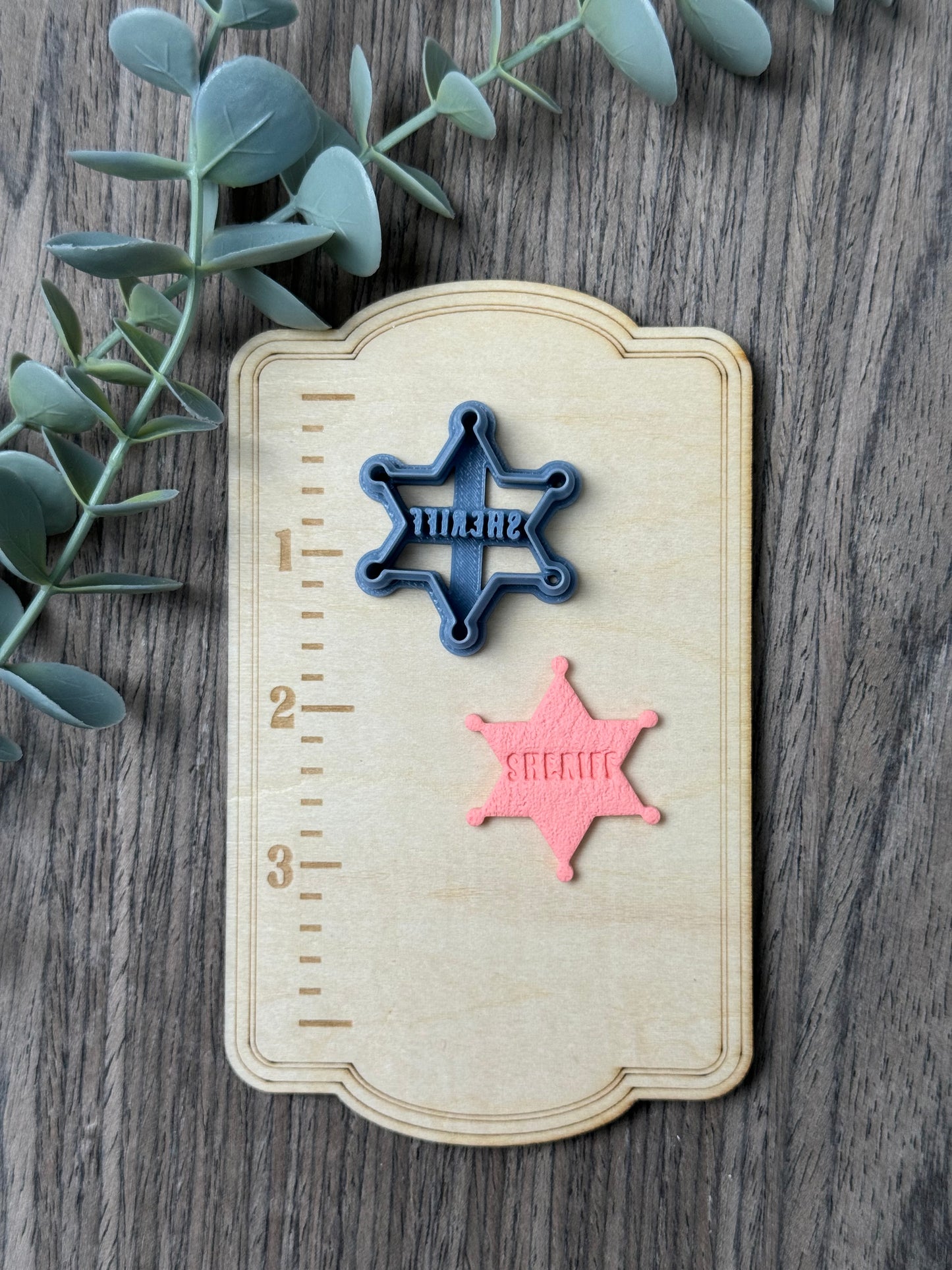 Sheriff Star Badge | Country Western Clay Cutters