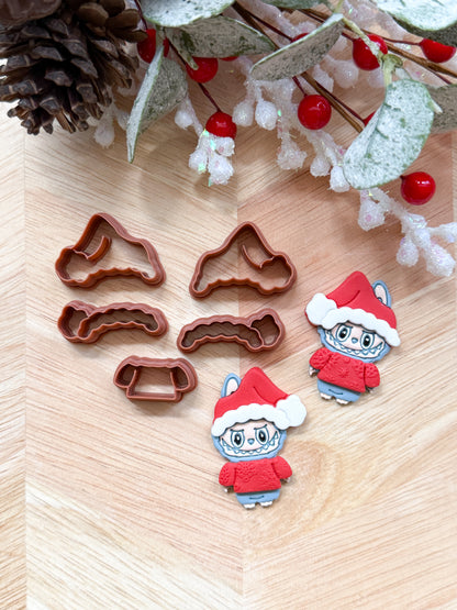LABUBU EARRING CHRISTMAS SANTA SET| VIRAL TIKTOK | BLIND BOX | POLYMER CLAY CUTTERS