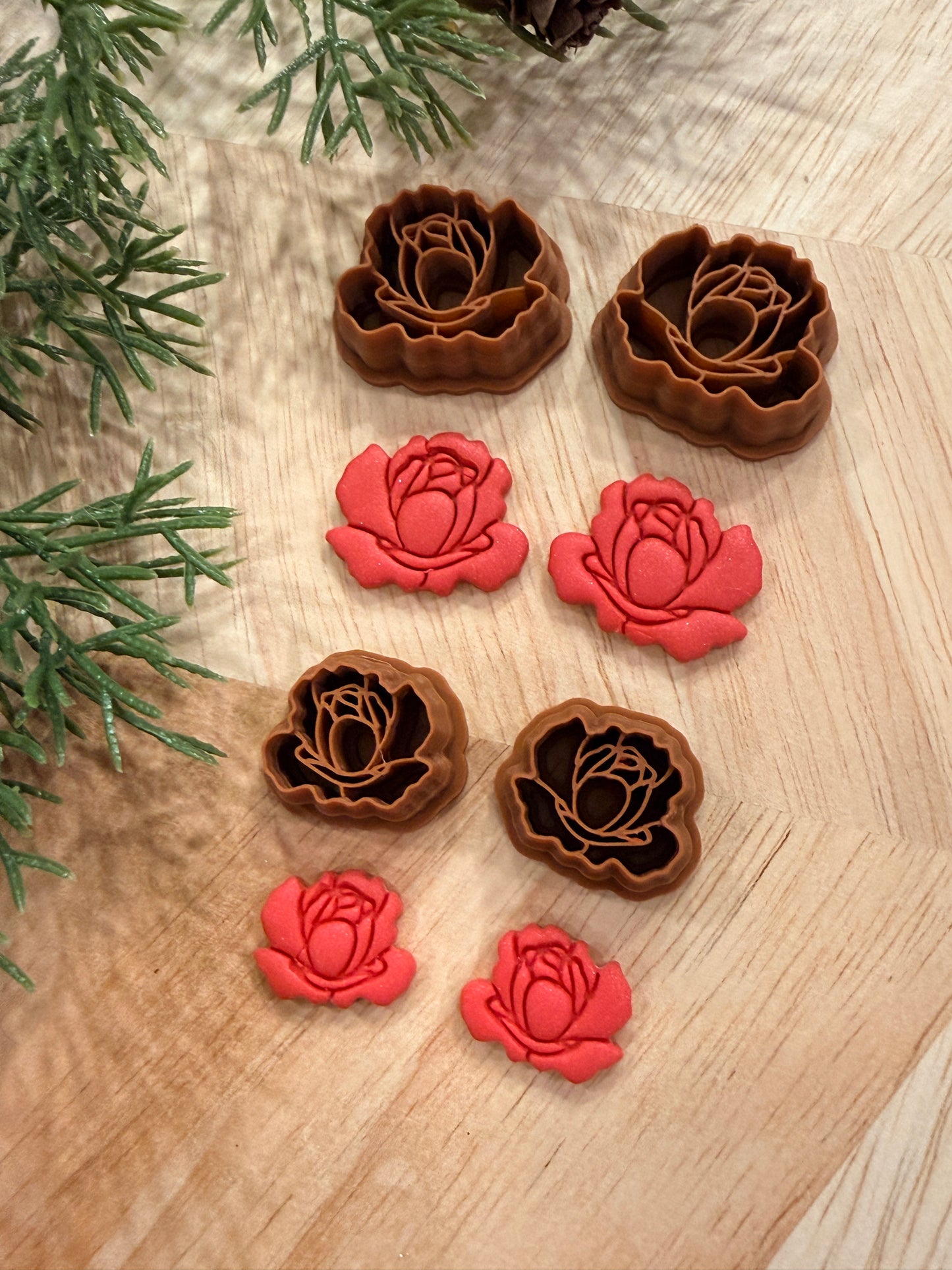 ROSE CLAY CUTTER | VALENTINES HOLIDAY | POLYMER CLAY CUTTER