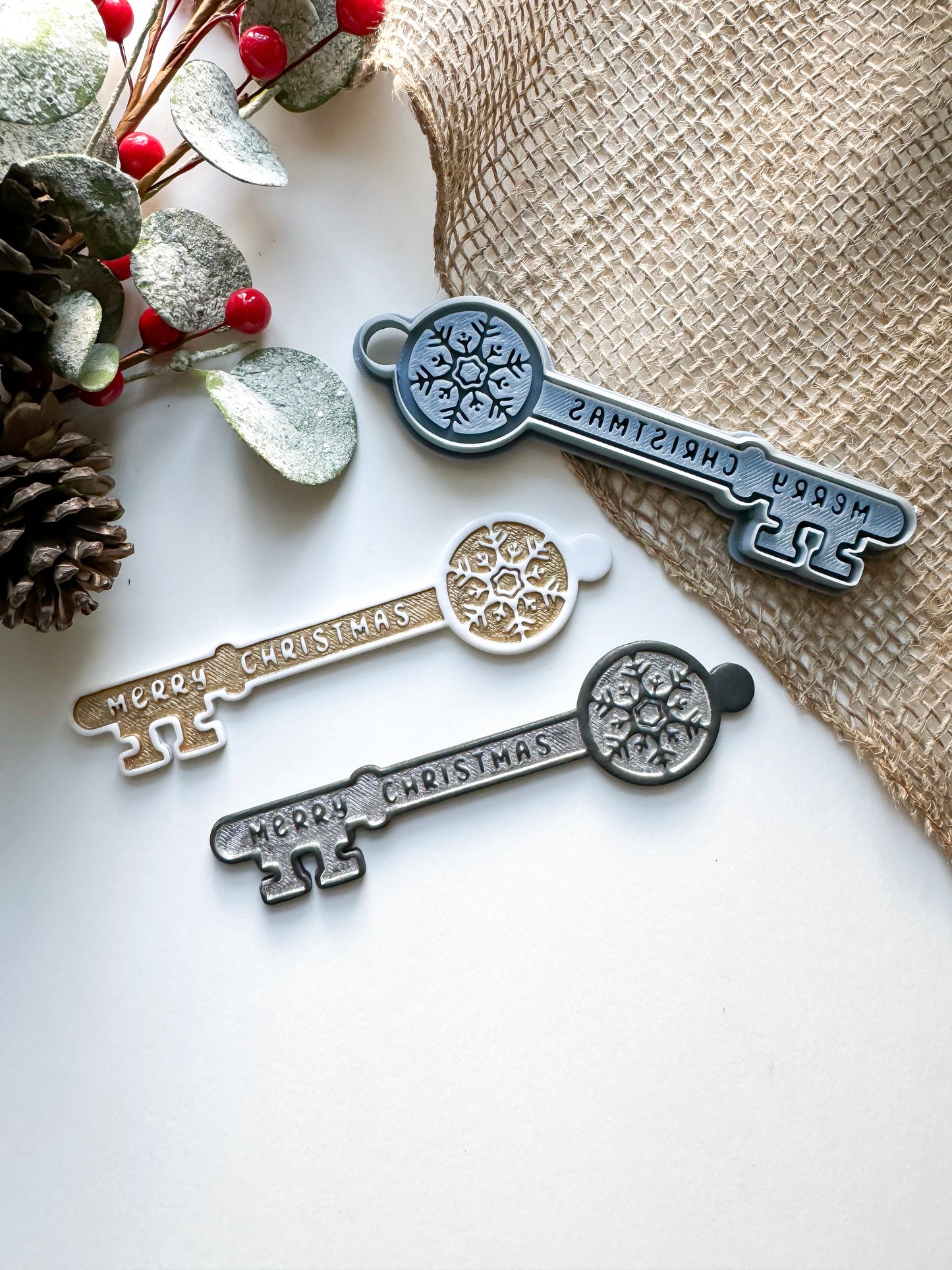 2024 SANTA'S KEY - SNOWFLAKE | ORNAMENT | CLAY CUTTER