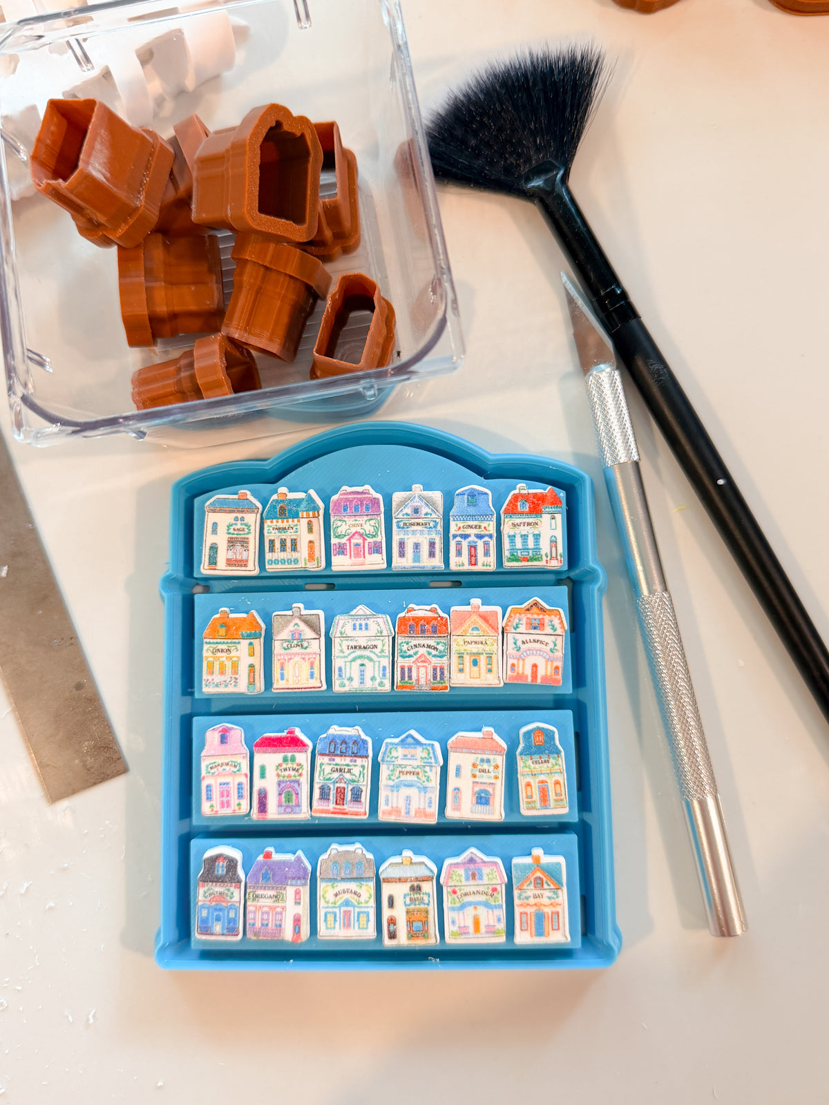 SPICE VILLAGE SHELF CLAY CUTTER | MAGNET ORNAMENT | POLYMER CLAY CUTTER