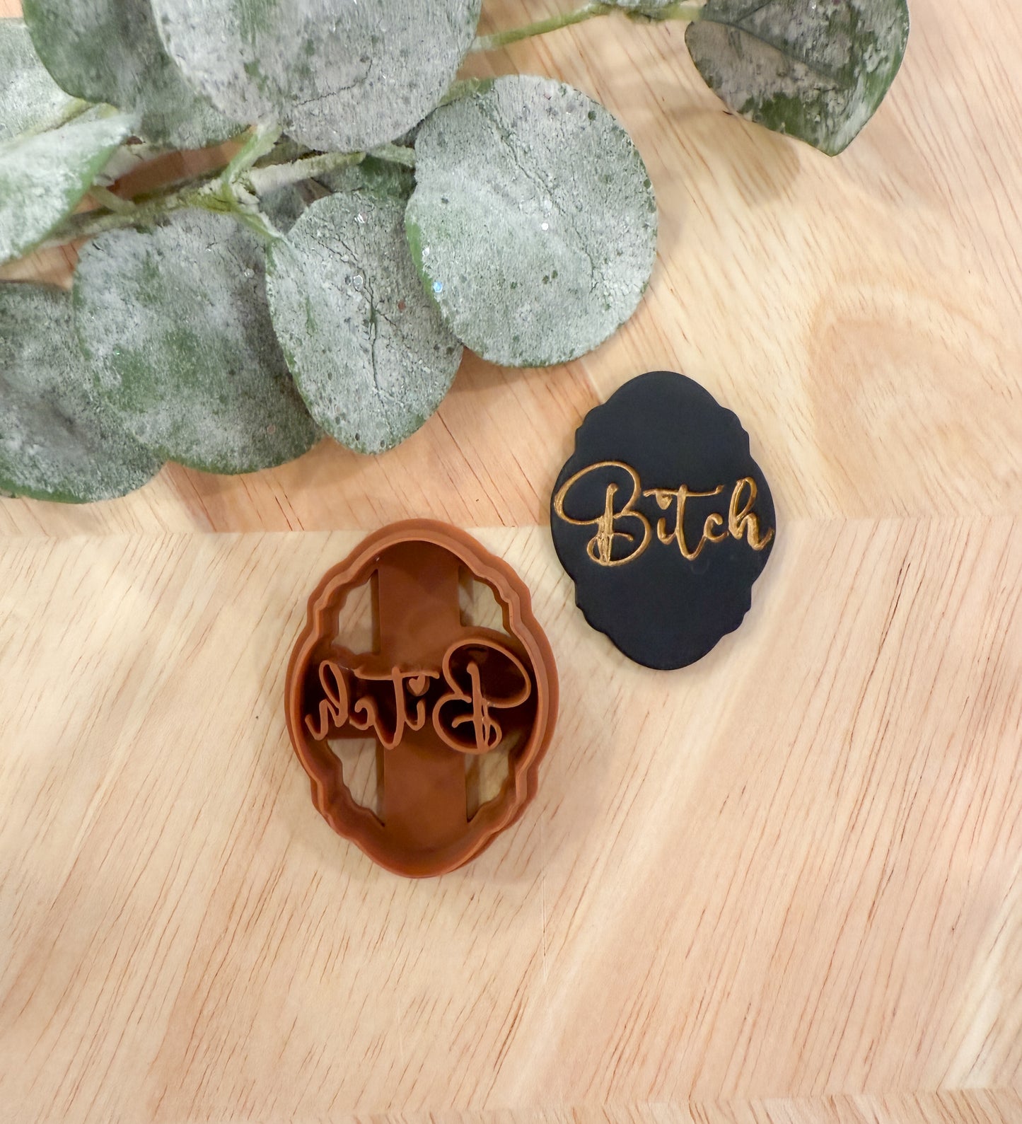 BITCH FRAMED | BAD WORDS | INAPPROPRIATE SAYINGS | CLAY CUTTER